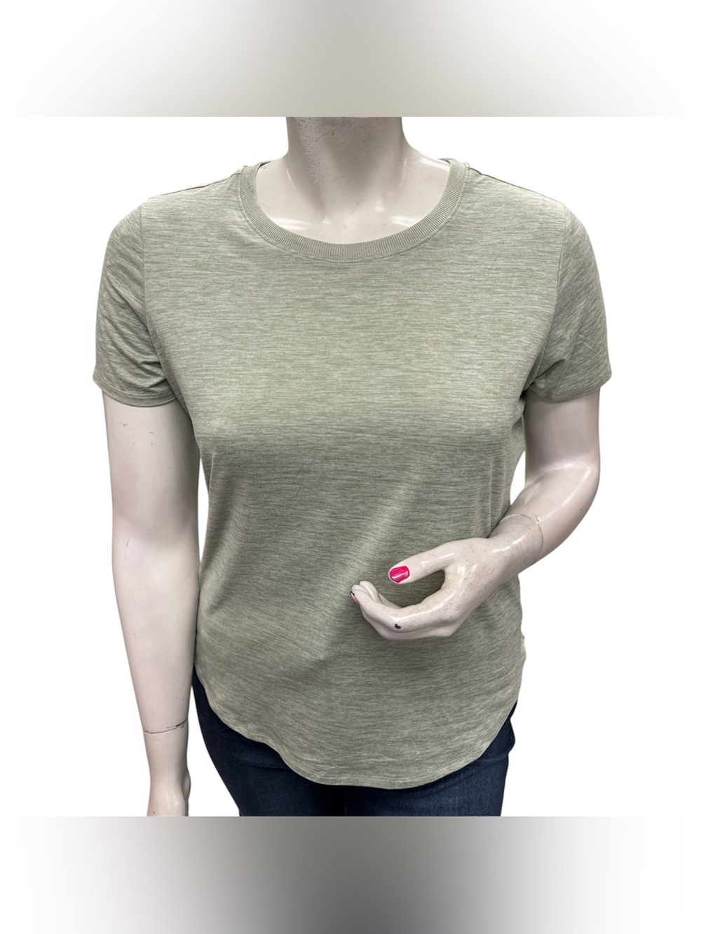Hyba Everyday Crewneck Short Sleeve Tee - Sage Green Size L
